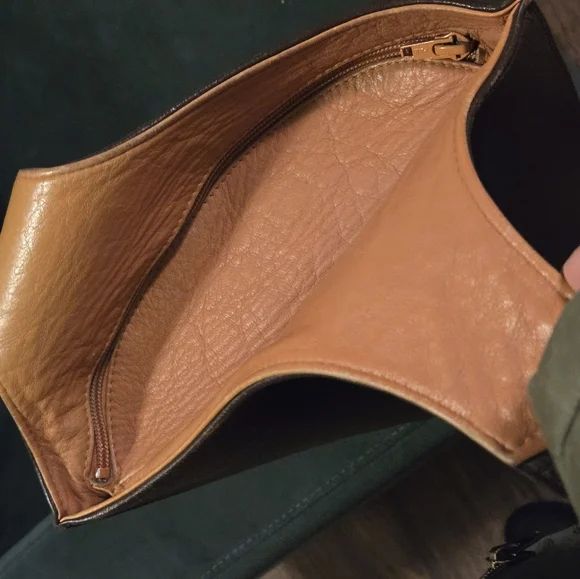 Cover B German Brown Leather Backpack Purse - Picture 3 of 16